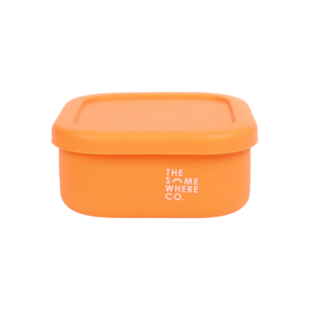 The Somewhere Co Silicone Square Lunch Box - Apricot