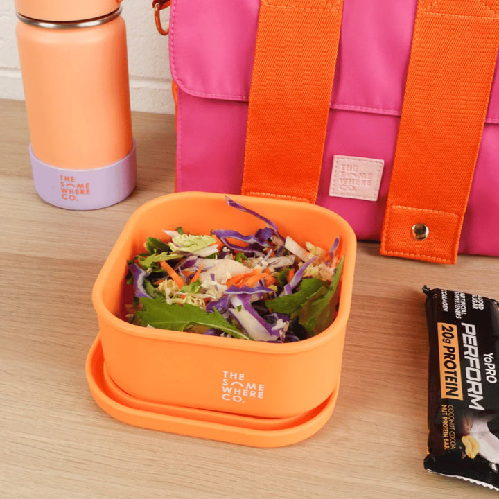 The Somewhere Co Silicone Square Lunch Box - Apricot