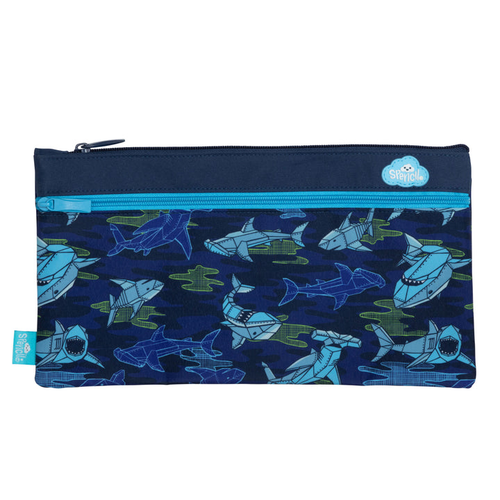 Spencil Twin Zip Pencil Case - Robo Shark