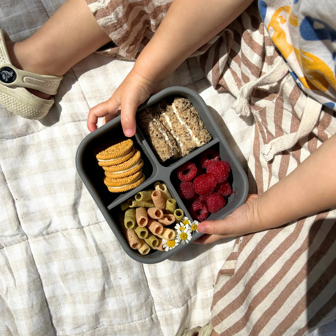 Silicone Bento Snack Box - Charcoal