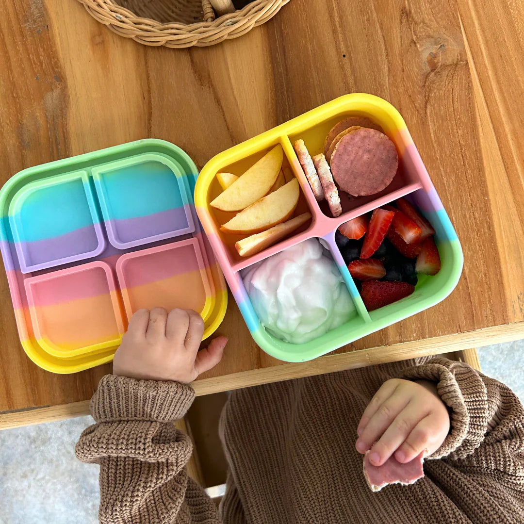 Silicone Bento Snack Box - Rainbow