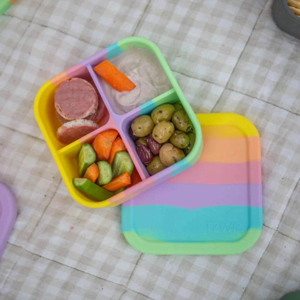 Silicone Bento Snack Box - Rainbow