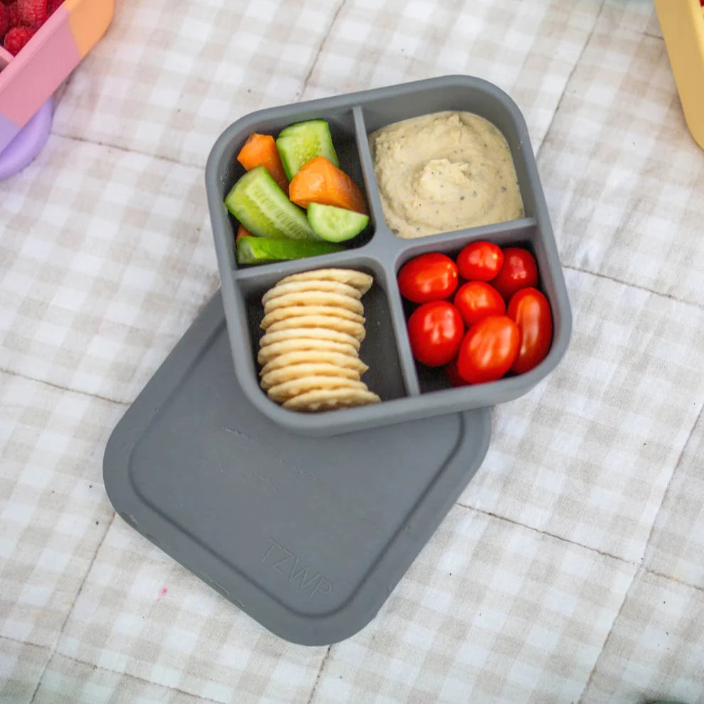 Silicone Bento Snack Box - Charcoal