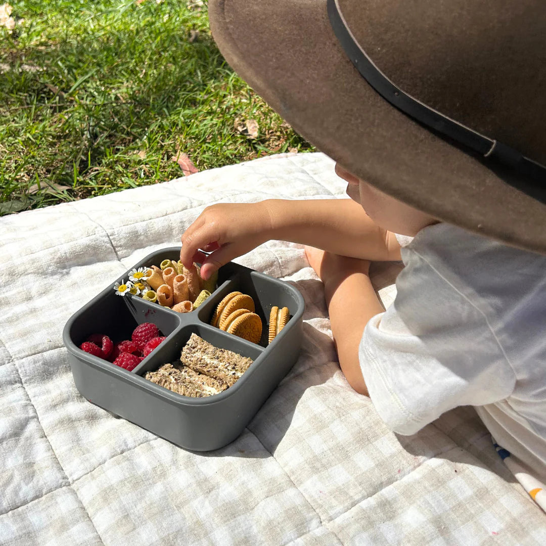 Silicone Bento Snack Box - Charcoal