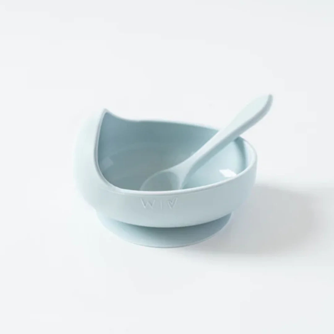 Wild Indiana Silicone Baby Bowl Set - Duck Egg Blue