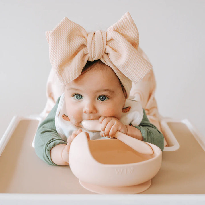 Wild Indiana Silicone Baby Bowl Set - Blush Pink