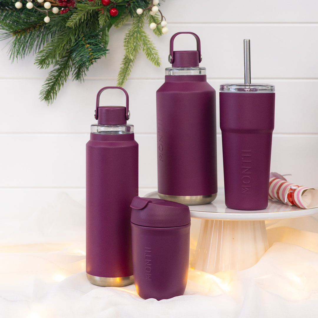 MontiiCo Quench Drink Bottle - 1L - Ruby