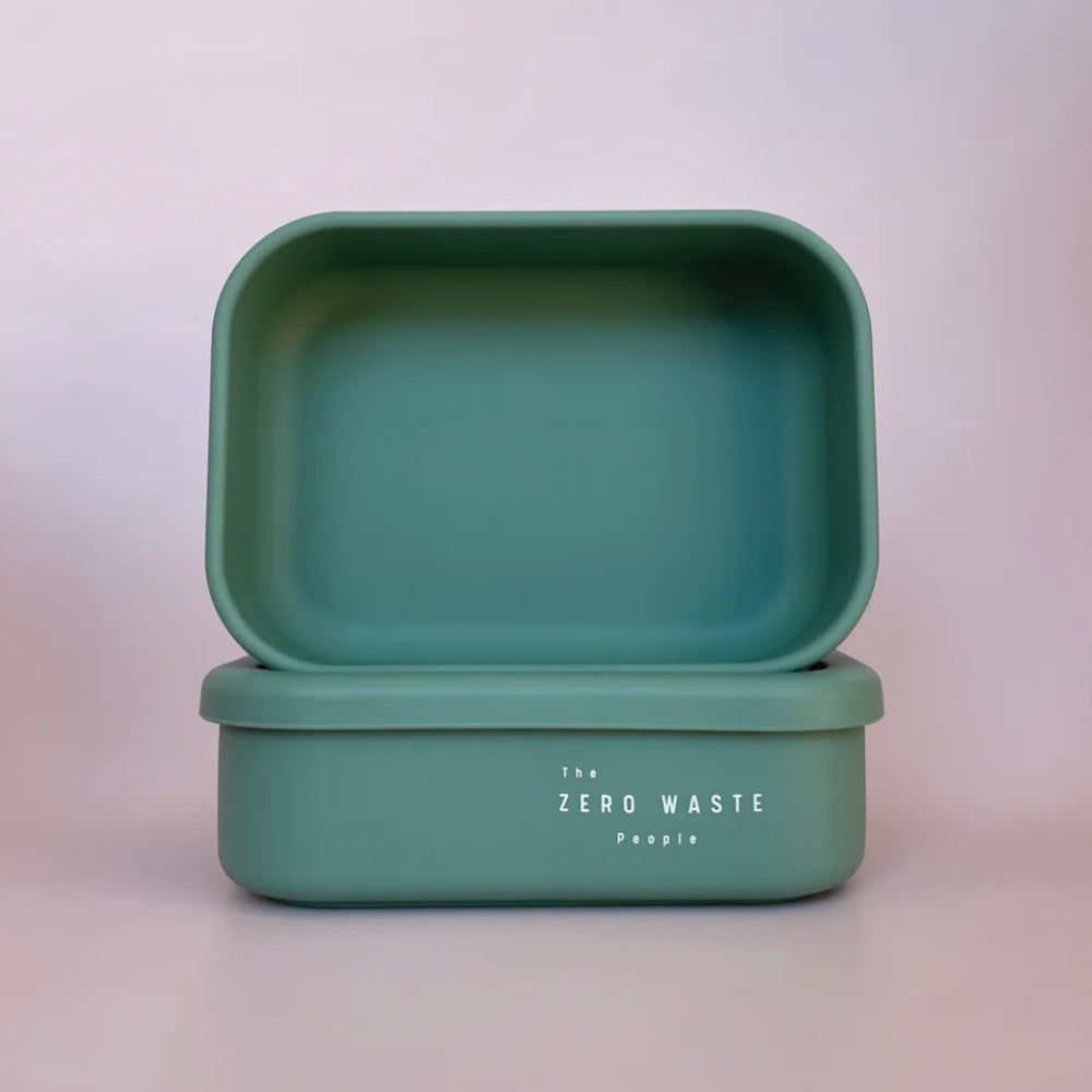 The Zero Waste People  Silicone Bento Lunch Box - Aqua - phunkyBento