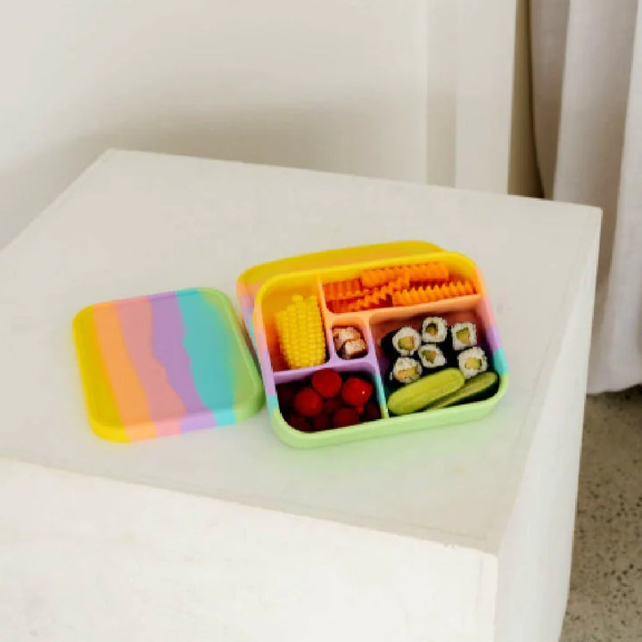 Silicone Bento Lunch Box - Rainbow