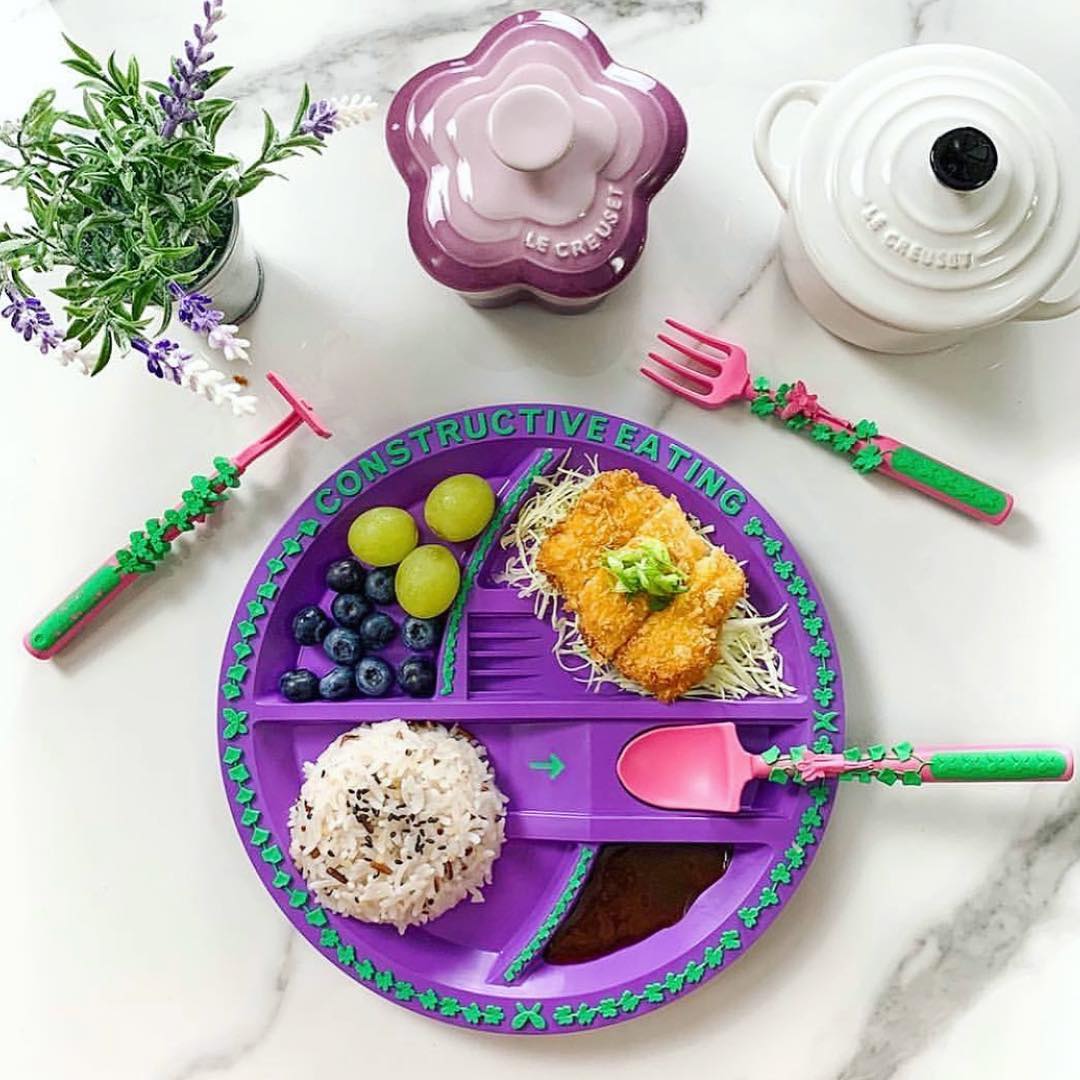 Constructive Eating Plate & Cutlery Set - Fairy