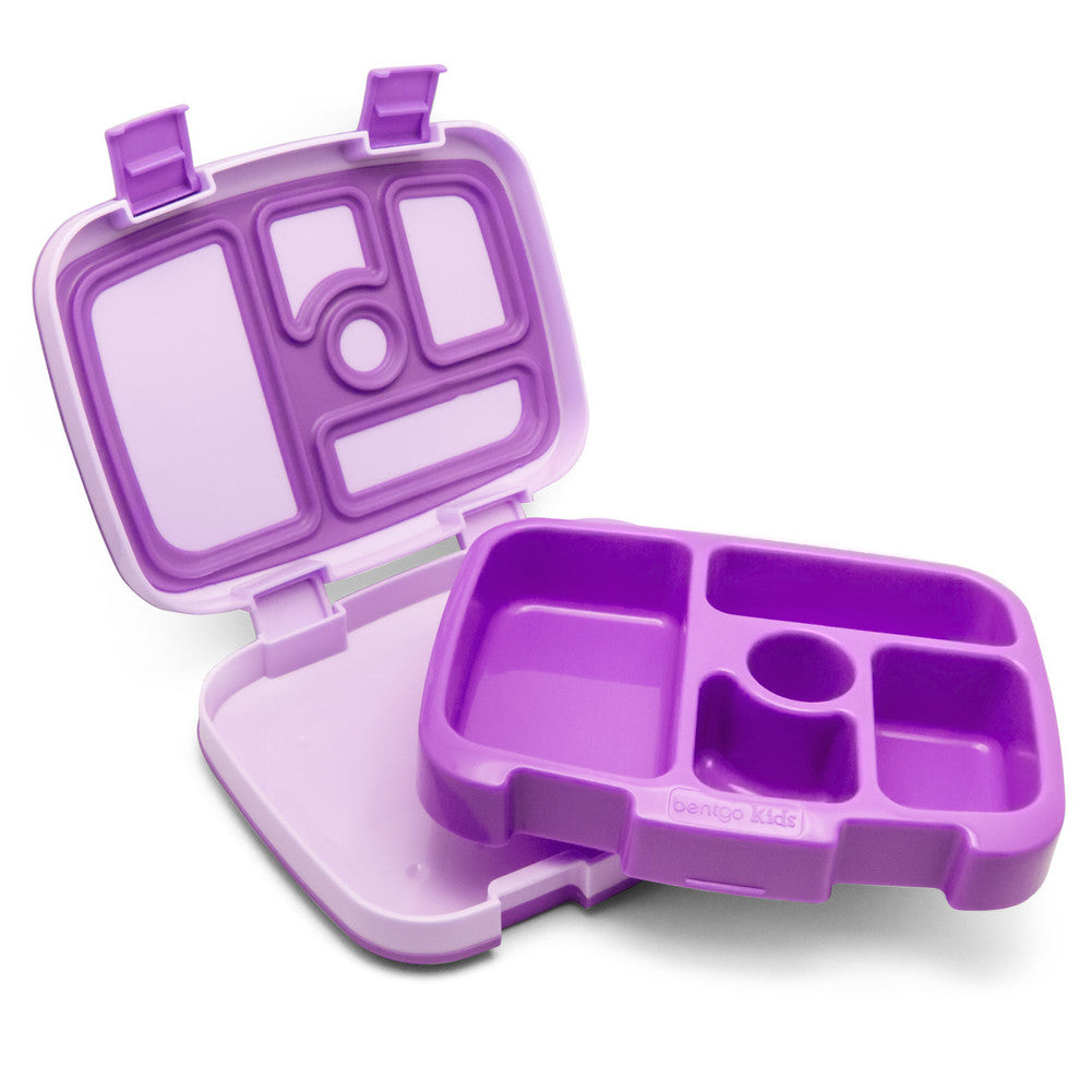 Bentgo Kids Leak-Proof, 5-Compartment Bento Style Kids Lunch Box NEW Purple  853975005026