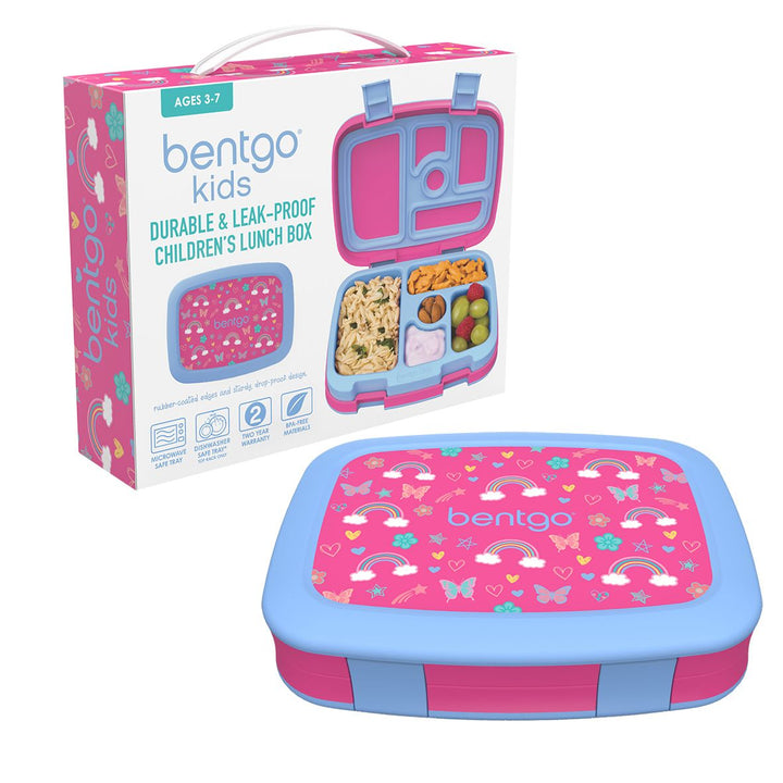 Bentgo Kids Lunch Box - Prints - Rainbows & Butterflies