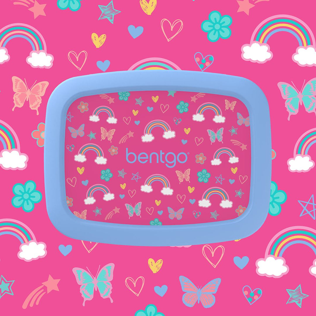 Bentgo Kids Lunch Box - Prints - Rainbows & Butterflies