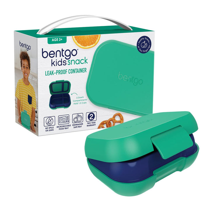 Bentgo Kids Snack Box - Green/Navy