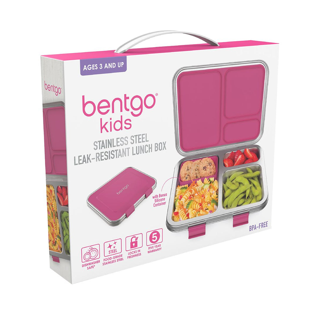 Bentgo Kids Stainless Steel Lunch Box - Fuchsia