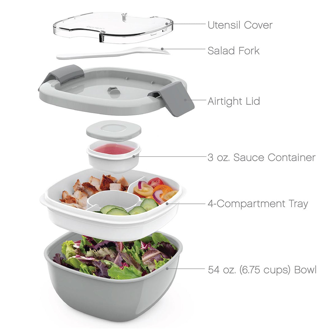 Bentgo All-In-One Salad Bowl - Grey