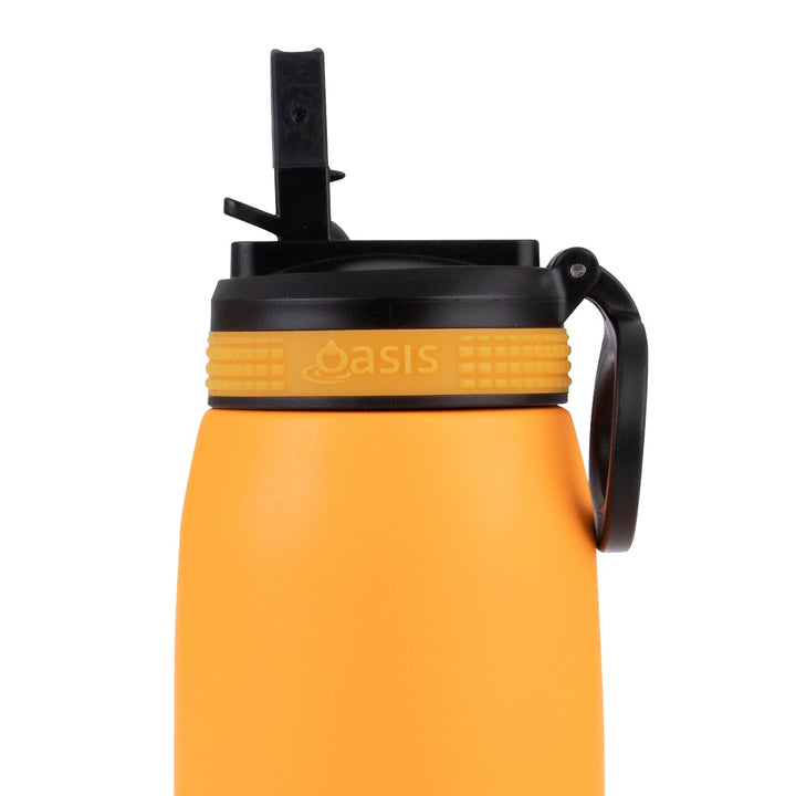 Oasis Insulated Sports Bottle with Sipper 780ml - Neon Orange