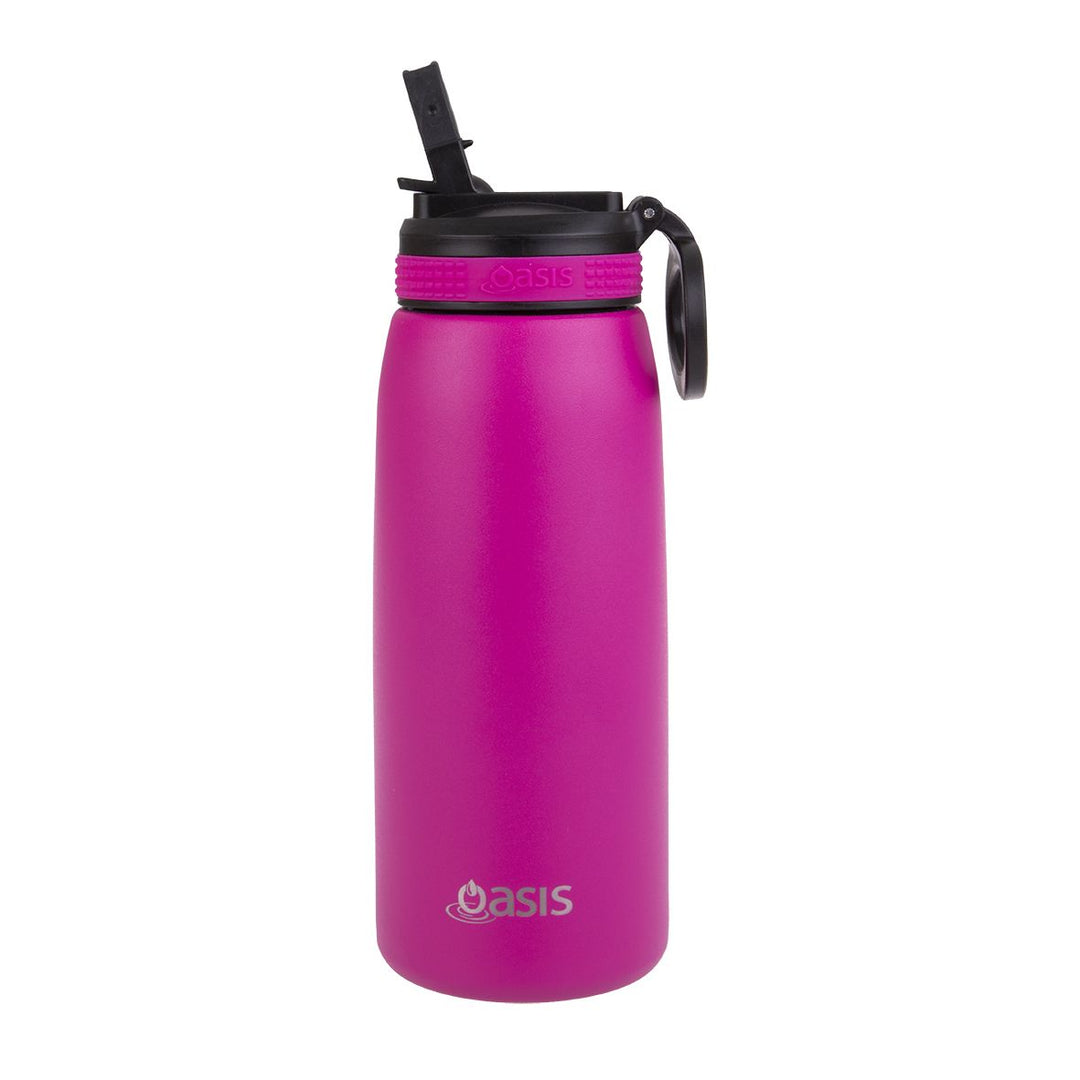 Oasis Insulated Sports Bottle with Sipper 780ml - Fuchsia