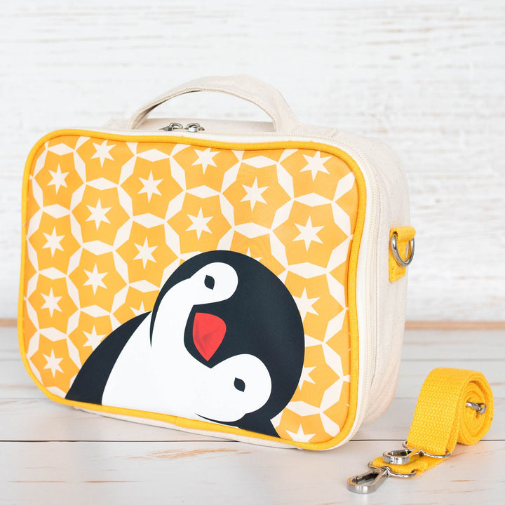 Organic Cotton Insulated Lunch Bag - Penguin