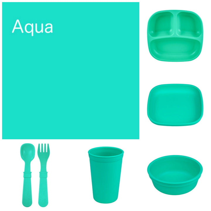 Re-Play Recycled Dinner Set - Aqua