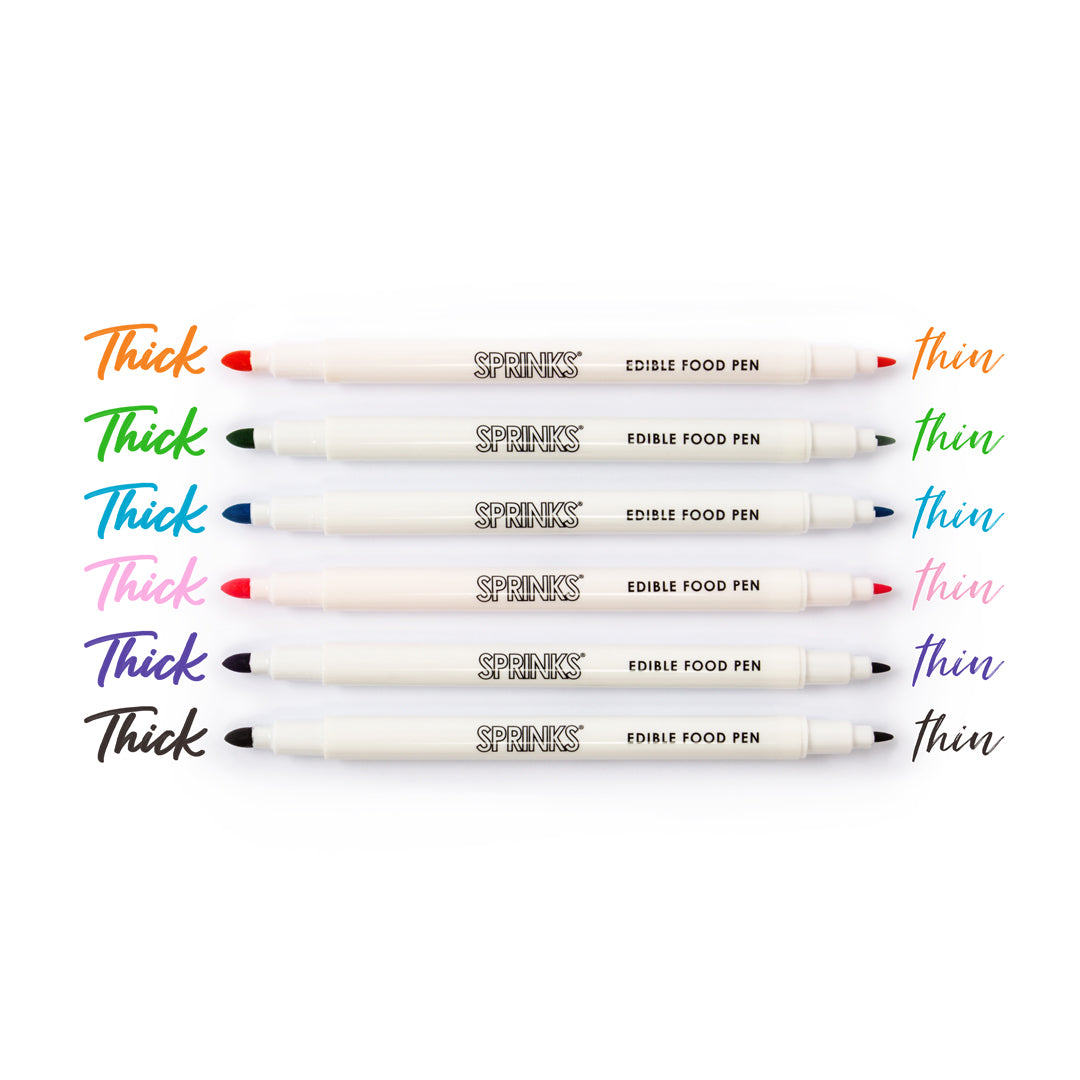 Sprinks Edible Pens - Double Sided 6 Pack - PASTEL Colours