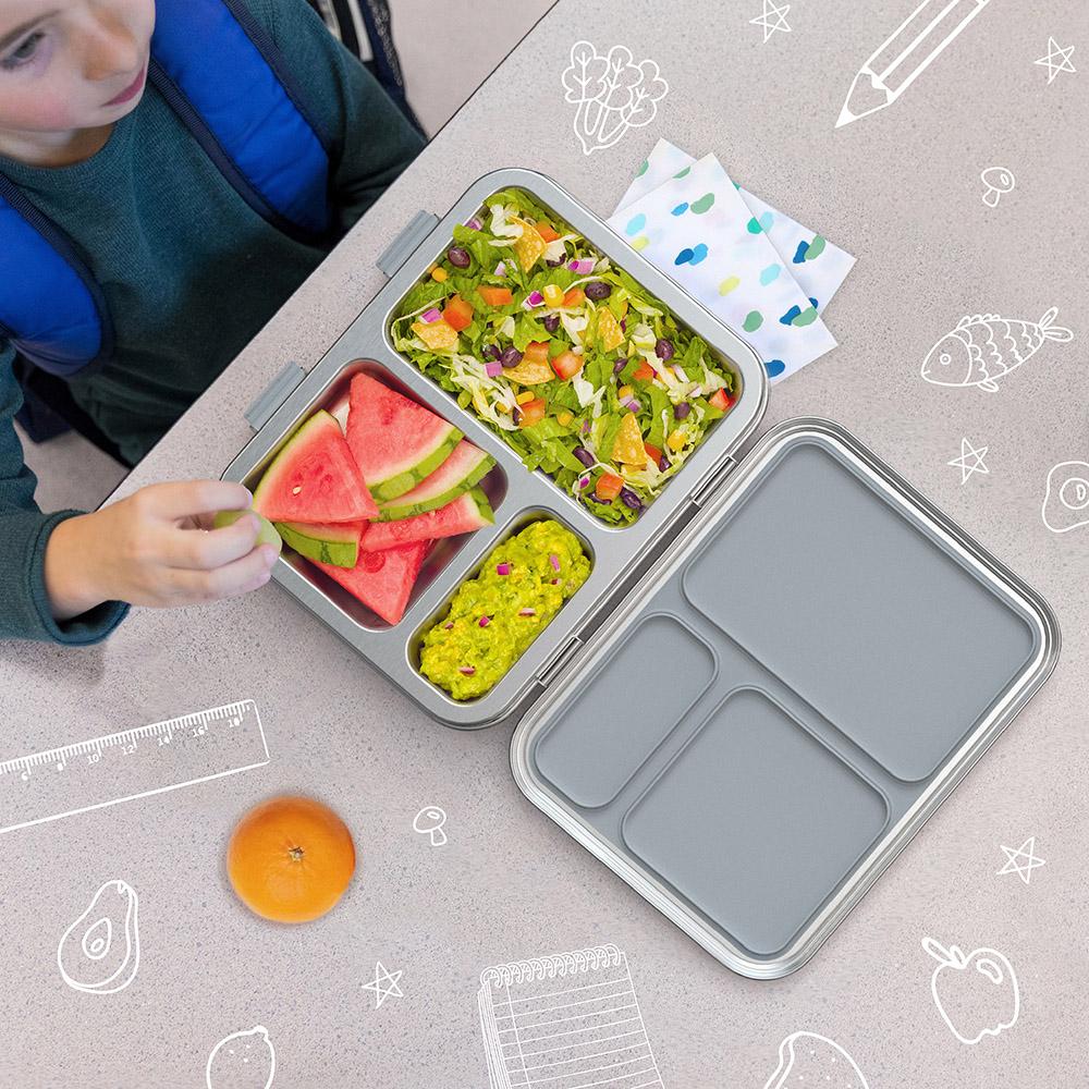 Bentgo Kids Stainless Steel Lunch Box - Silver