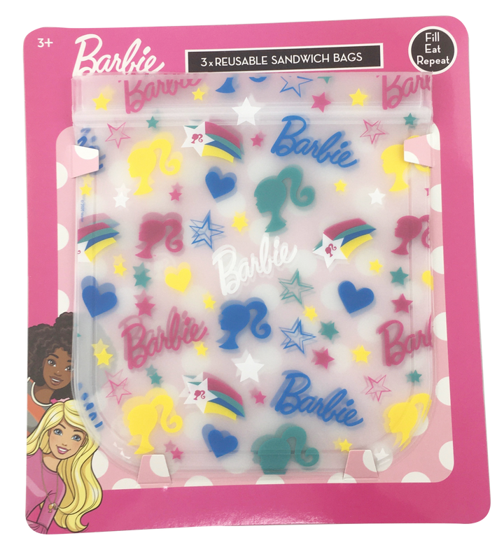 Barbie Reusable Sandwich Bags - 3pk