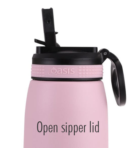 Oasis Insulated Sports Bottle with Sipper 780ml - Carnation Pink