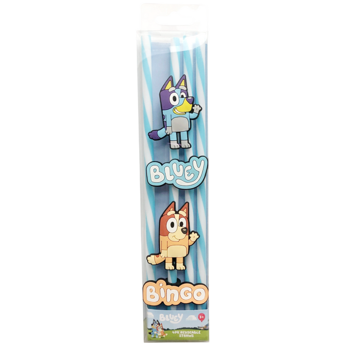 Bluey Reusable Straws - 4 Pack