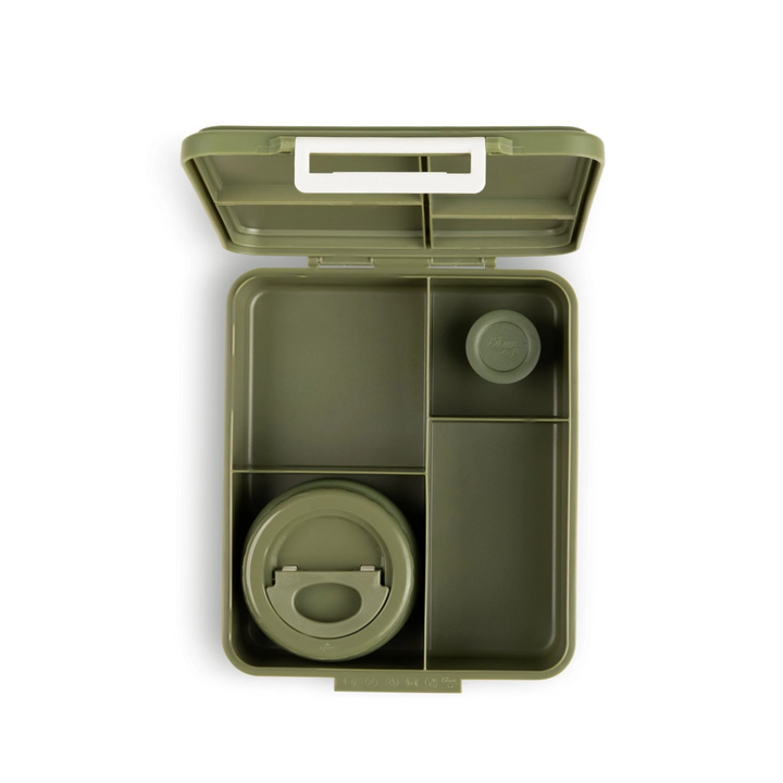 Citron Grand Lunch Box with Insulated Food Jar & Pot - Dark Green