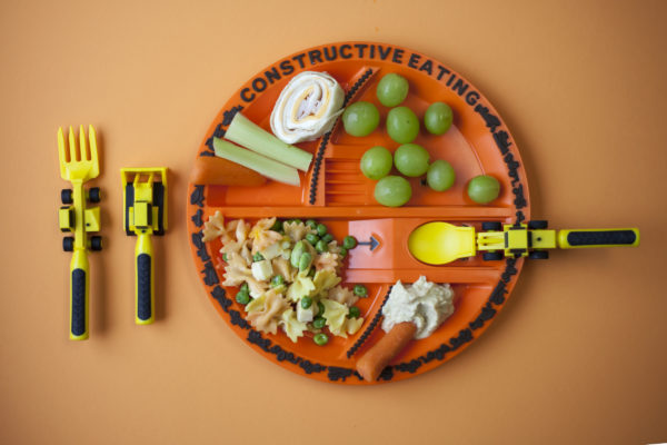 Constructive Eating Plate & Cutlery Set - Construction