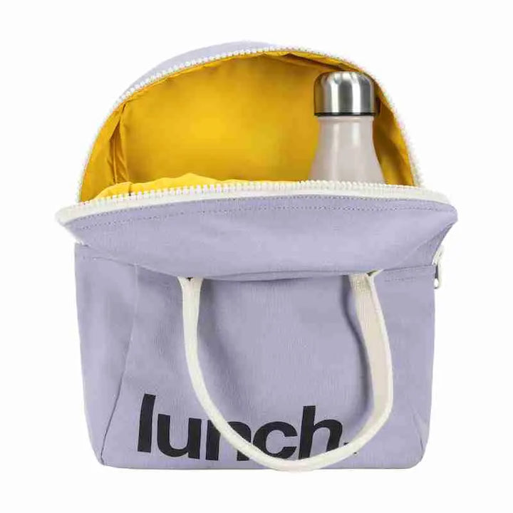 Fluf Zipper Lunch Bag - Lavender Lunch