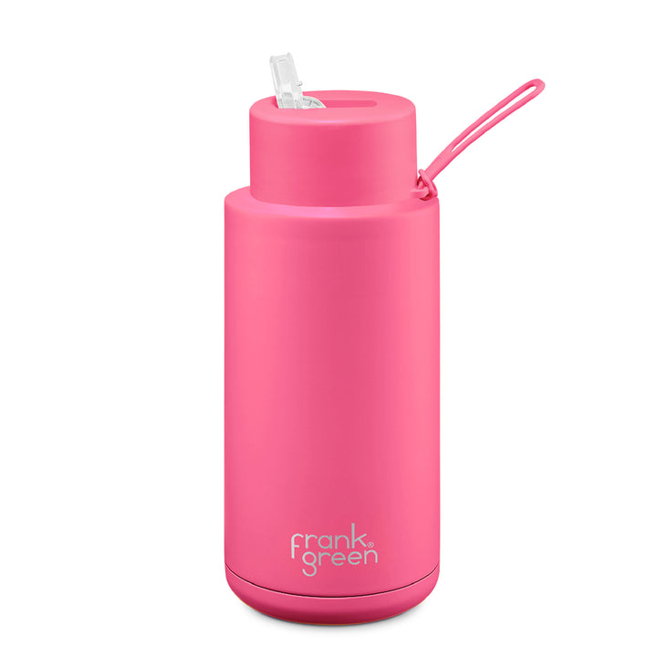 Frank Green Insulated Drink Bottle 1L - Neon Pink