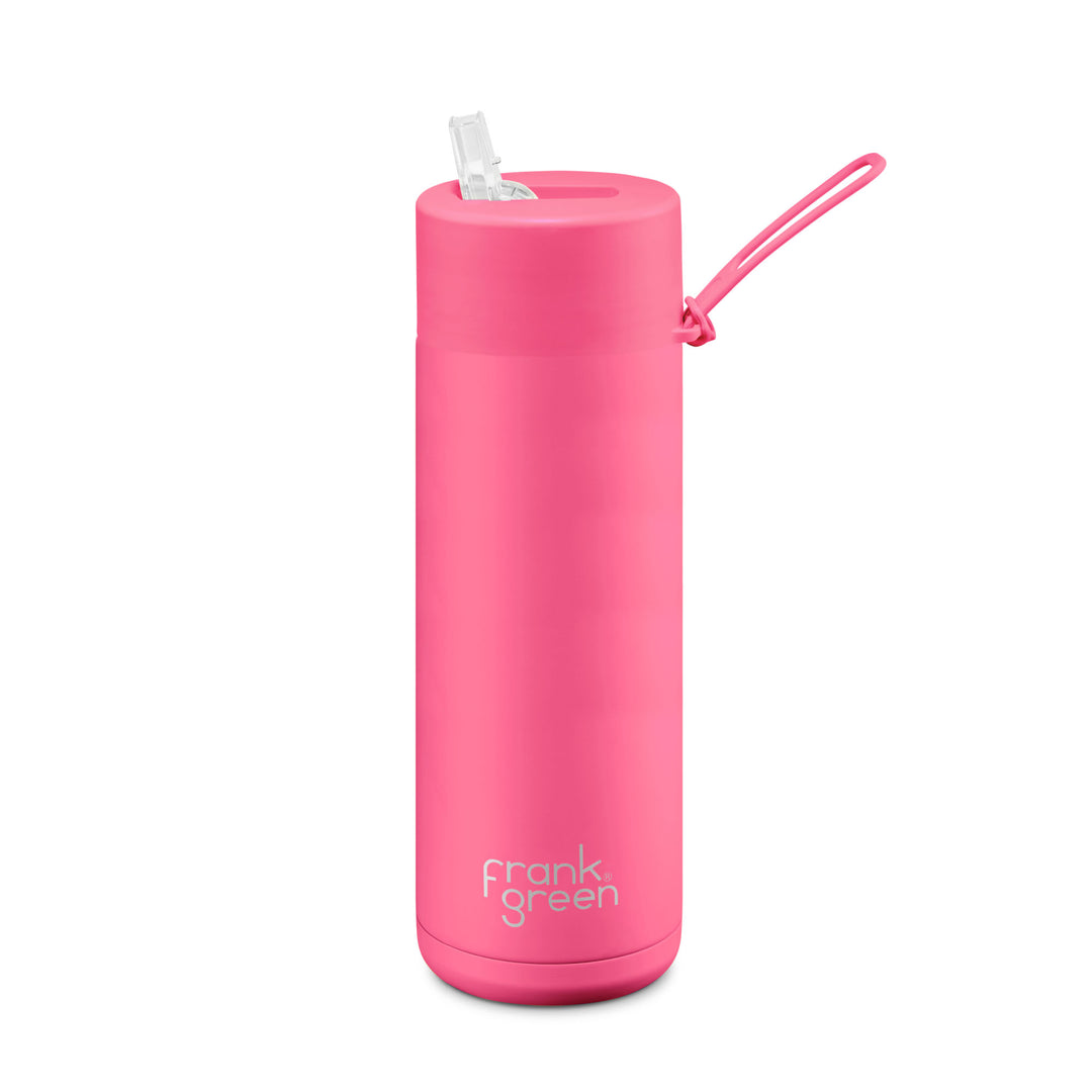 Frank Green Insulated Drink Bottle 595ml - Neon Pink