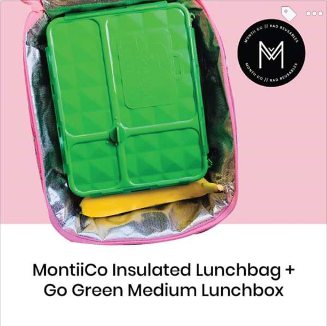 Go Green Lunch Box Bundle - Blue & Green MEDIUM