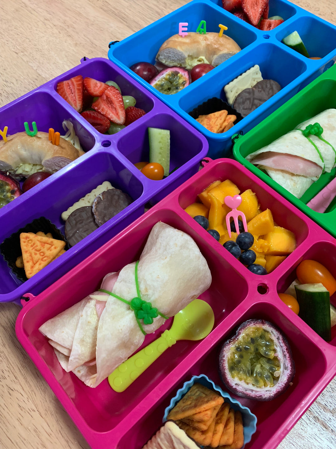 Go Green Lunch Box Bundle - Pink & Purple MEDIUM