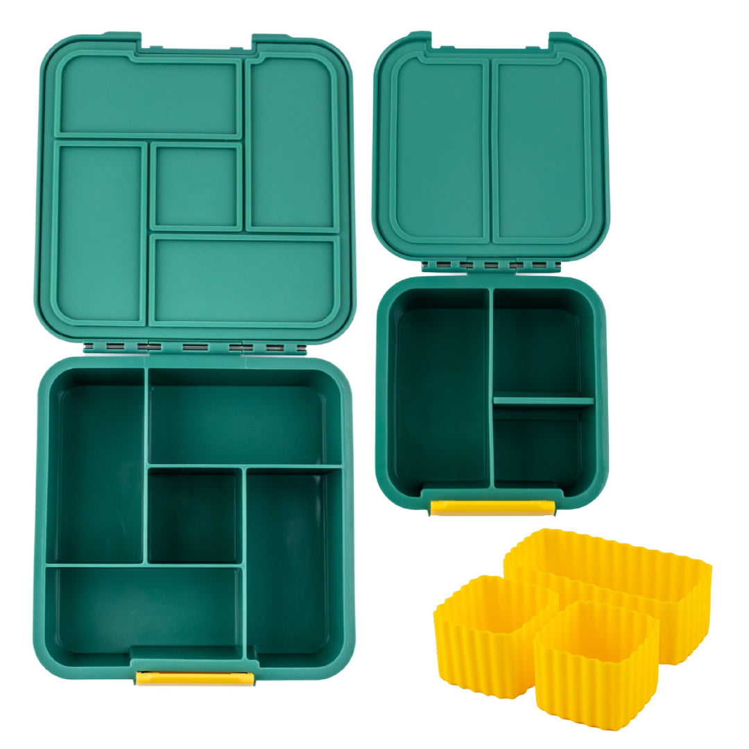 Little Lunch Box Co. Bento Five & Two Bundle - Bonus Cups - Apple