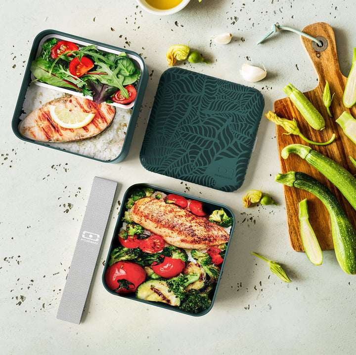 Monbento Microwavable Square Graphic Lunchbox - Jungle