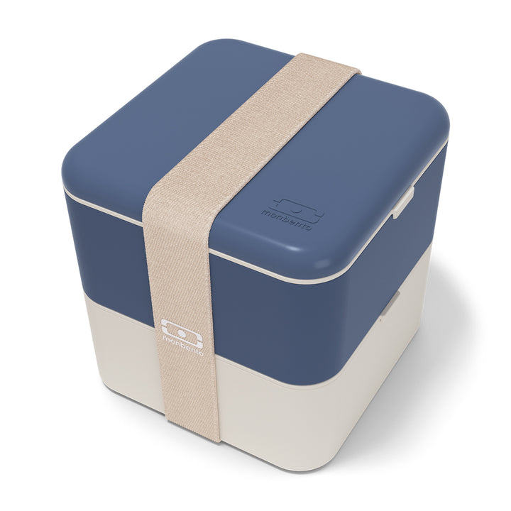 Monbento Microwavable Square Lunchbox - Natural Blue