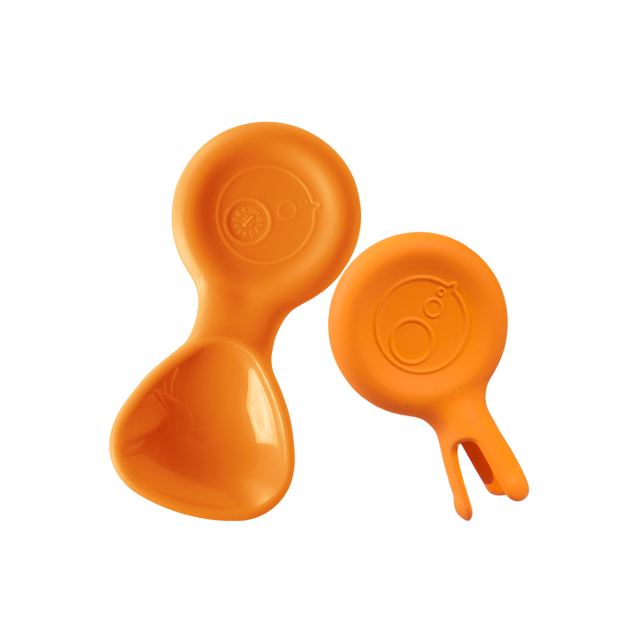 b.box Mini Spoon & Flork Duo - Citrus Orange