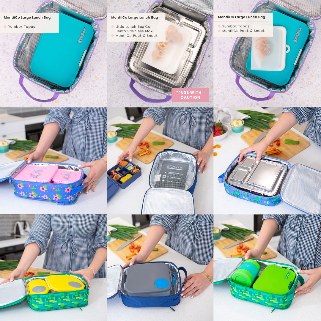 MontiiCo Large Insulated Lunch Bag I The Bento Buzz