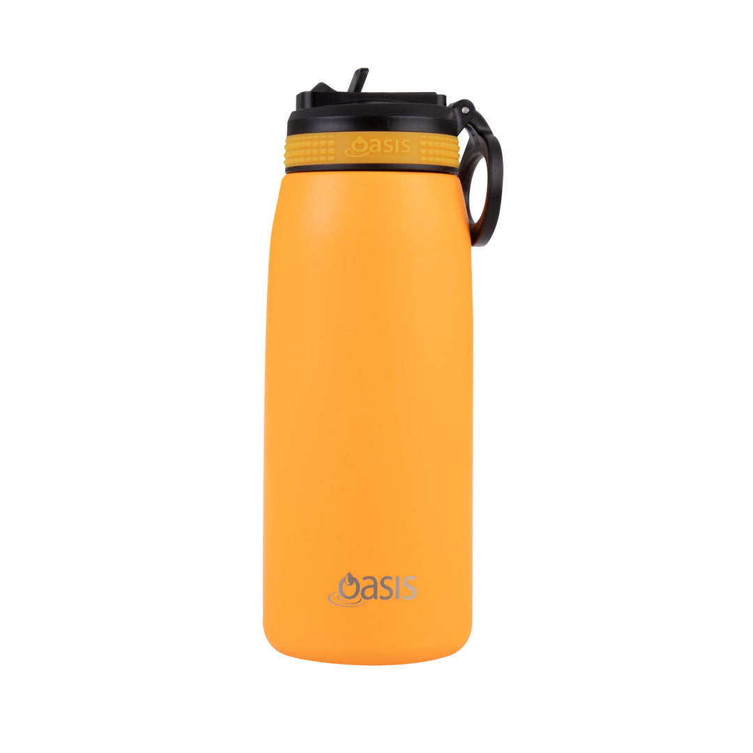 Oasis Insulated Sports Bottle with Sipper 780ml - Neon Orange