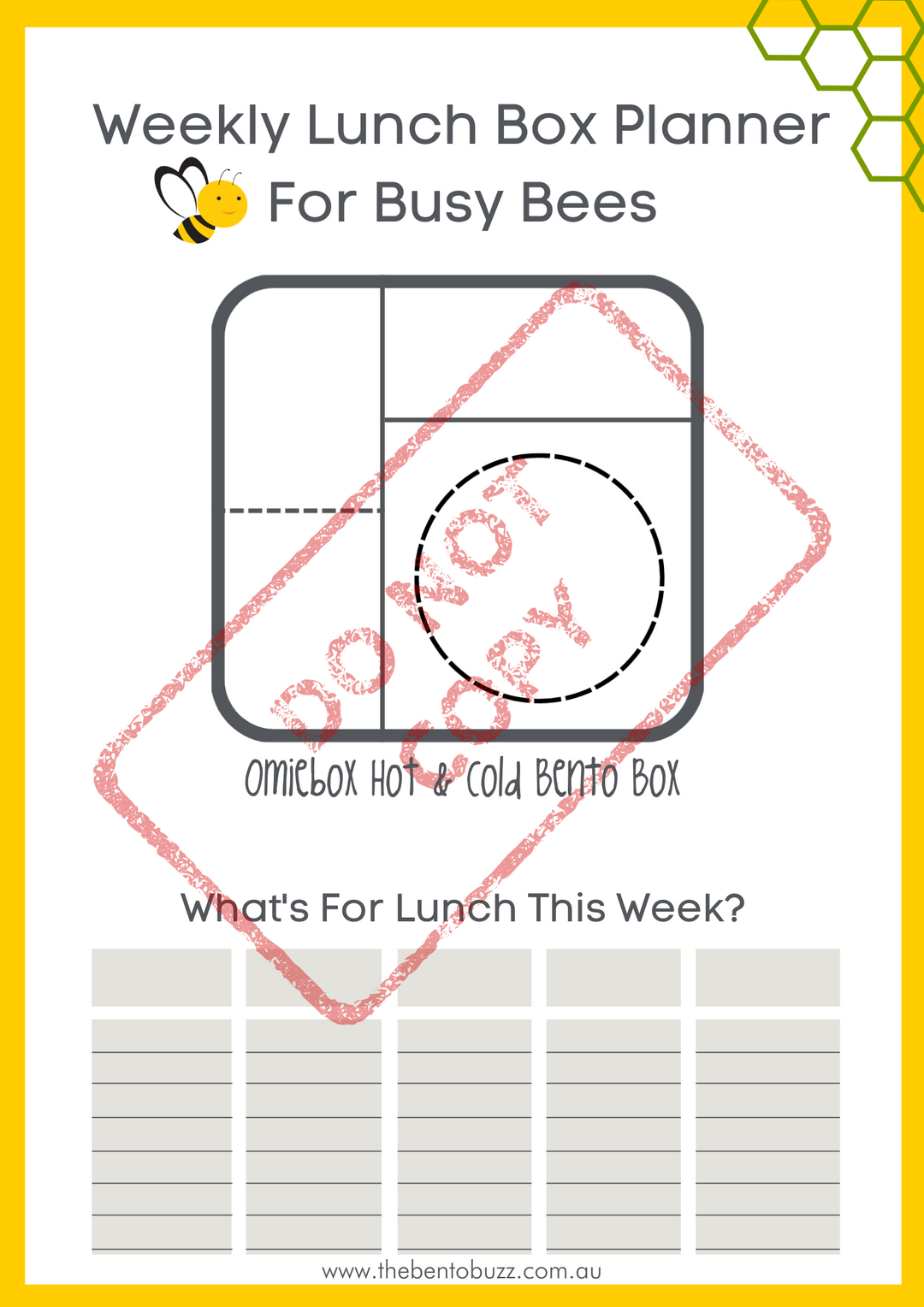 Download & Print Lunch Box Planner - OmieBox