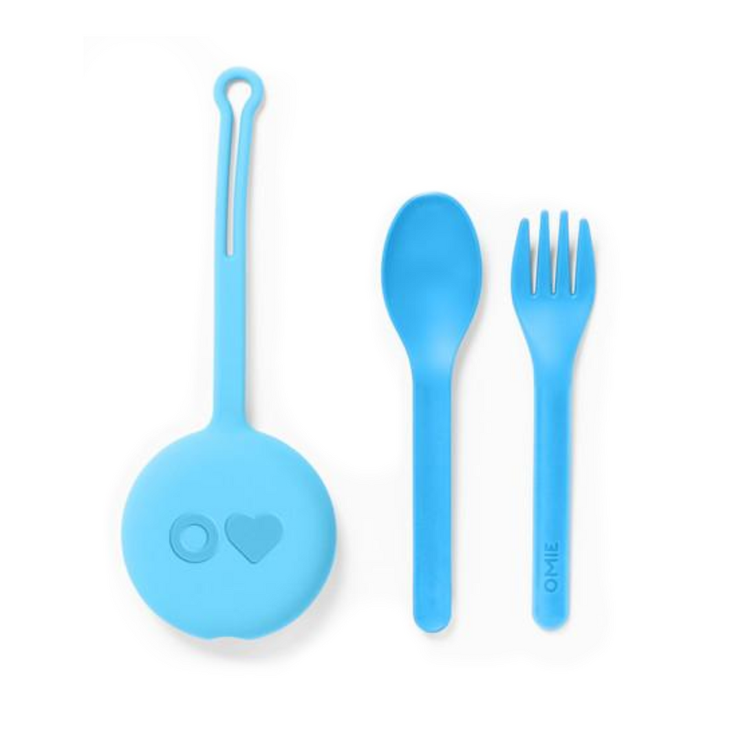 OmieBox OmiePod & Cutlery Set - Capri Blue