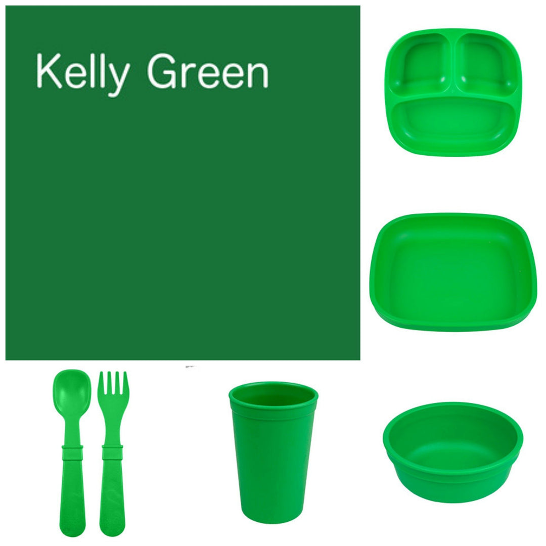 Re-Play Recycled Dinner Set - Kelly Green