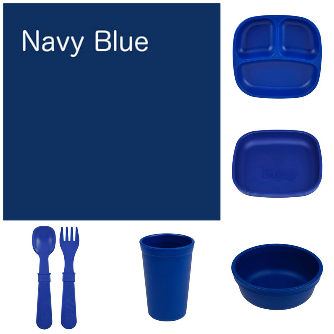 Re-Play Recycled Dinner Set - Navy Blue