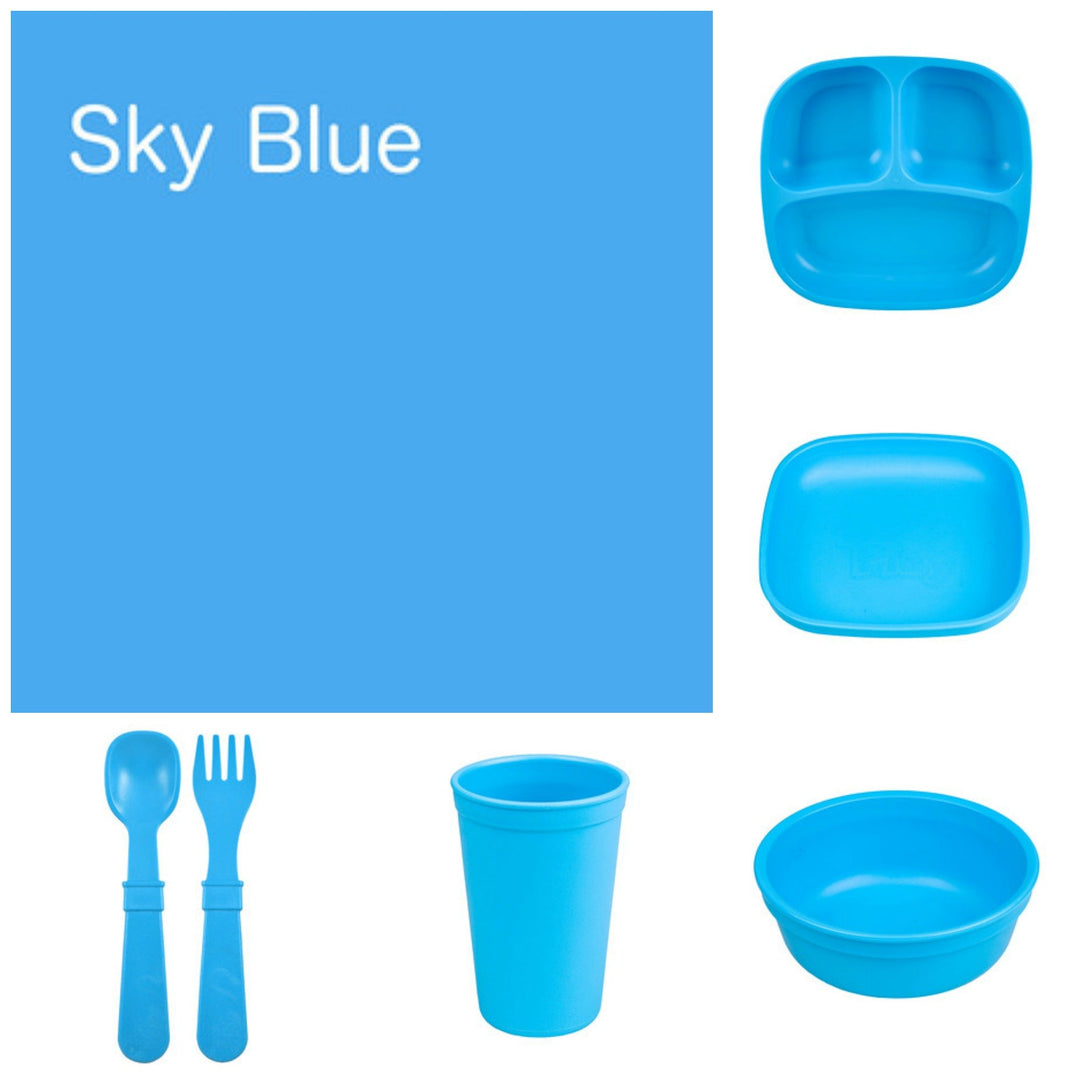 Re-Play Recycled Dinner Set - Sky Blue
