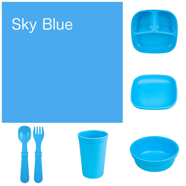 Re-Play Recycled Dinner Set - Sky Blue
