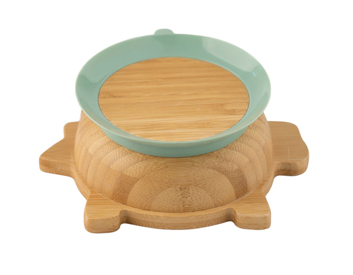 Citron Bamboo Suction Bowl & Spoon Set - Dinosaur - CLEARANCE