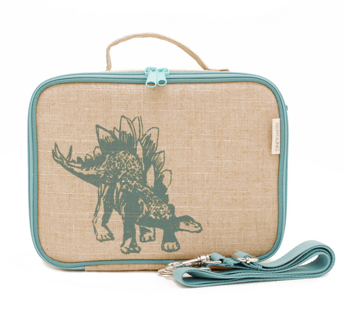 SoYoung Backpack, Lunch Bag & Ice Brick Bundle  - Green Stegosaurus